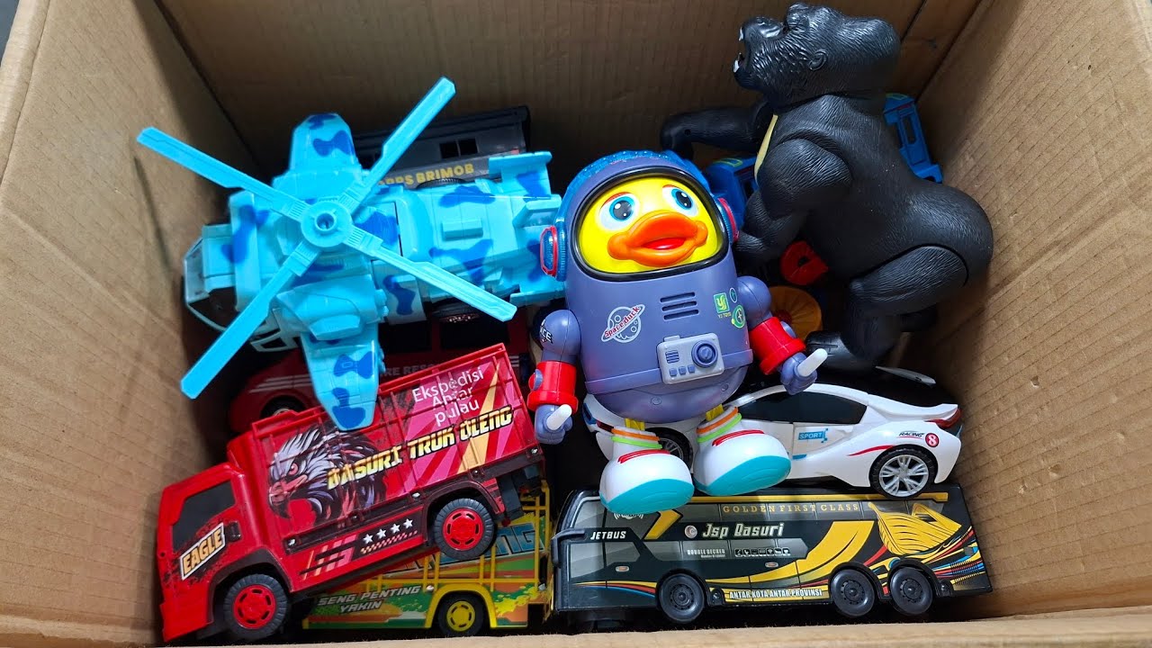 Wow Mantap ‼️ Unboxing Truk Oleng, Mobil Polisi, Ambulance, Dum Truk, Bus Basuri PART 120