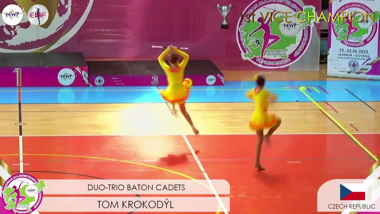 MWF/ 🏆 EUROPEAN 1st VICE CHAMPION 2023. 🏆DUO-TRIO BATON CADETS / TOM KROKODYL- CZ