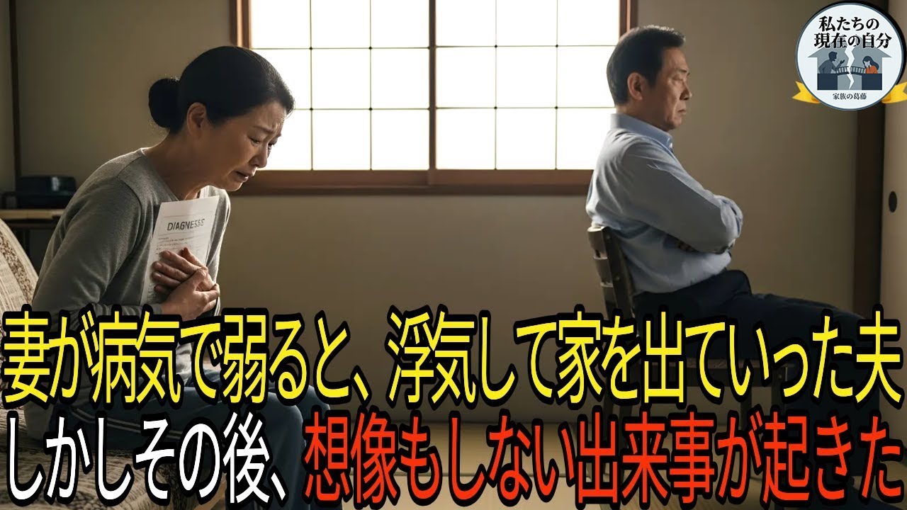 妻が病気で弱ると、浮気して家を出ていった夫。しかしその後、想像もしない出来事が起きた。