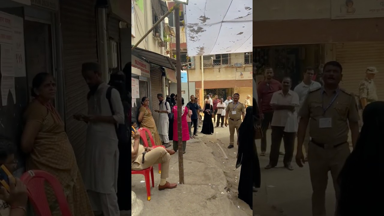 Mumbra Voting Day For Election 2024 Mumbra Devi Road short video | #shorts #ytshorts