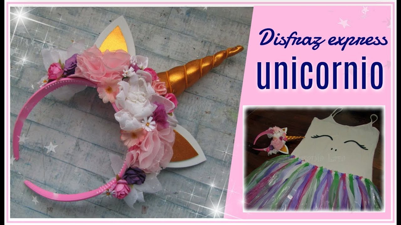 DISFRAZ DE UNICORNIO DE ÚLTIMA HORA (NIÑA) | paso a paso