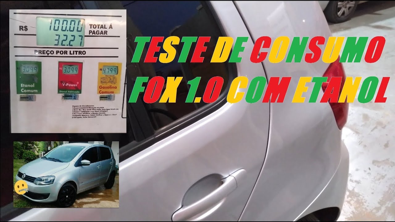 Teste do Consumo FOX 1.0 na Cidade com Etanol e com ar Ligado