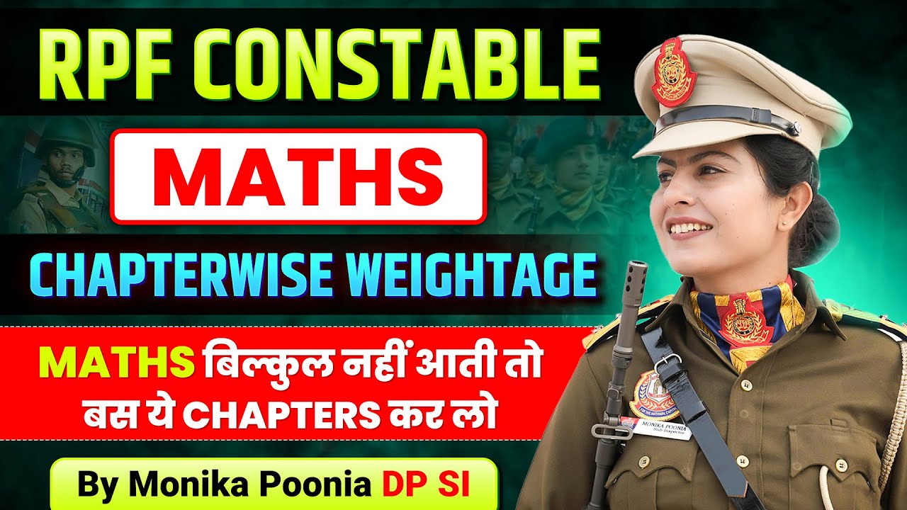 Maths Chapterwise Weightage in RPF Constable | Most Important Topics for RPF constable exam