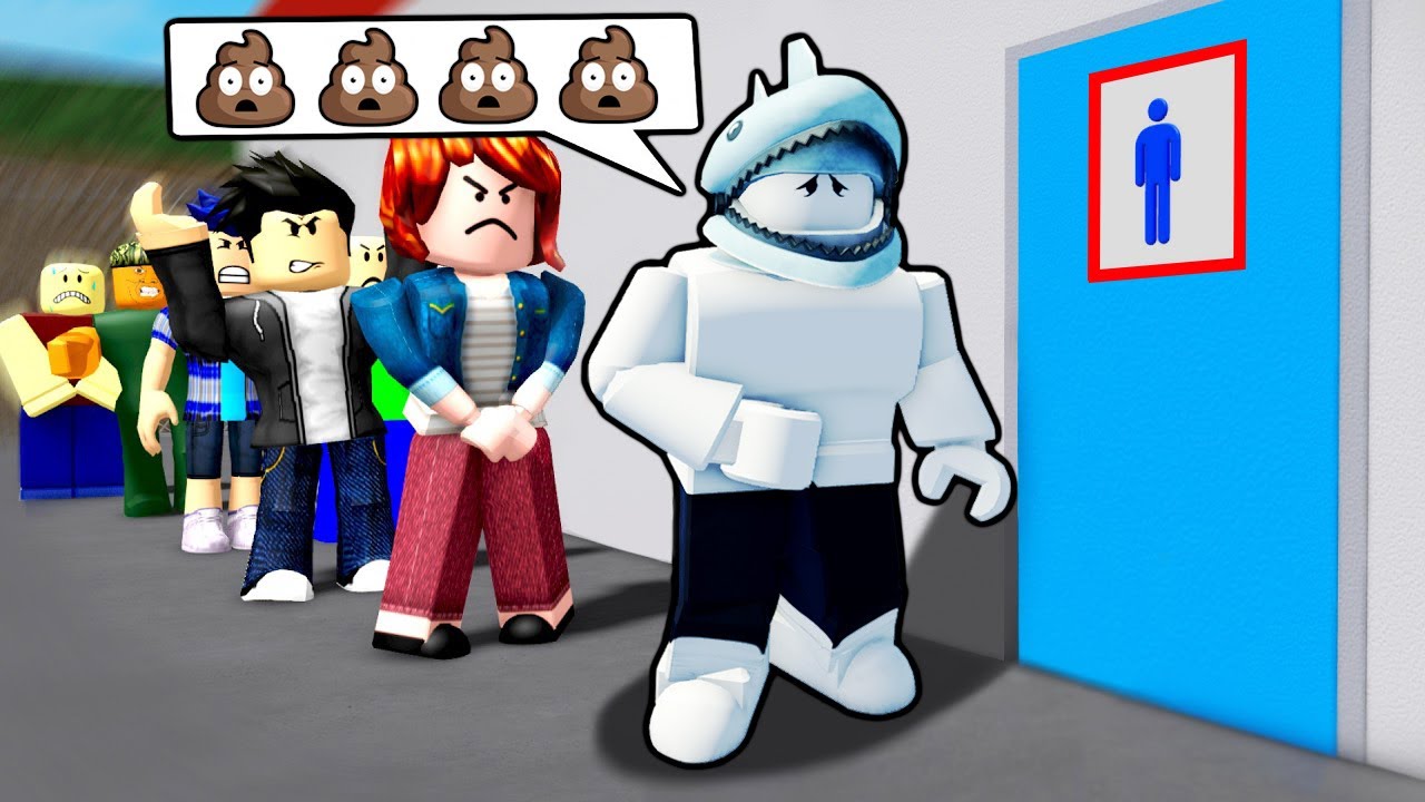 [로블록스] 바지에 똥 싸기 10초 전... 상어 인생 최대 위기에요!! (Bathroom Line Simulator) - 민또 경또 -