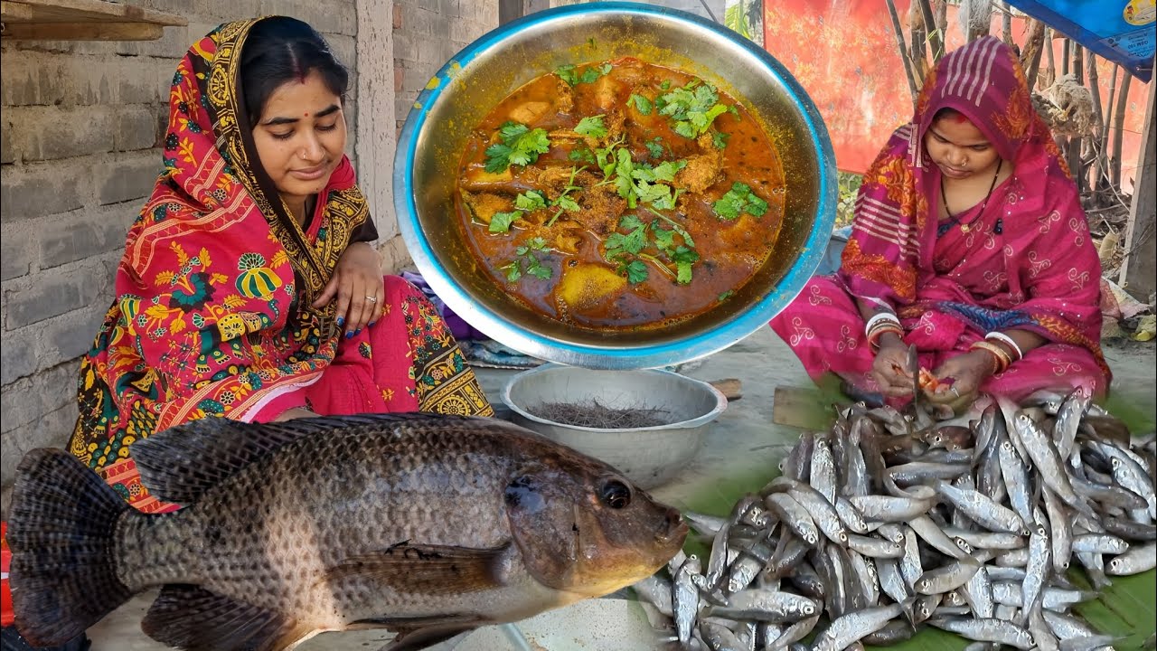 ମାଛ ଝୋଳ ସାଙ୍ଗେ ଚୁନାମାଛ ପତ୍ରପୁଡ଼ା !! Village style fish curry !! Monalisa cooking 🐟 