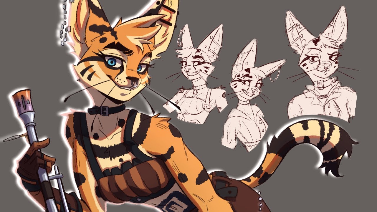 Making an OC - Serval pirate girl