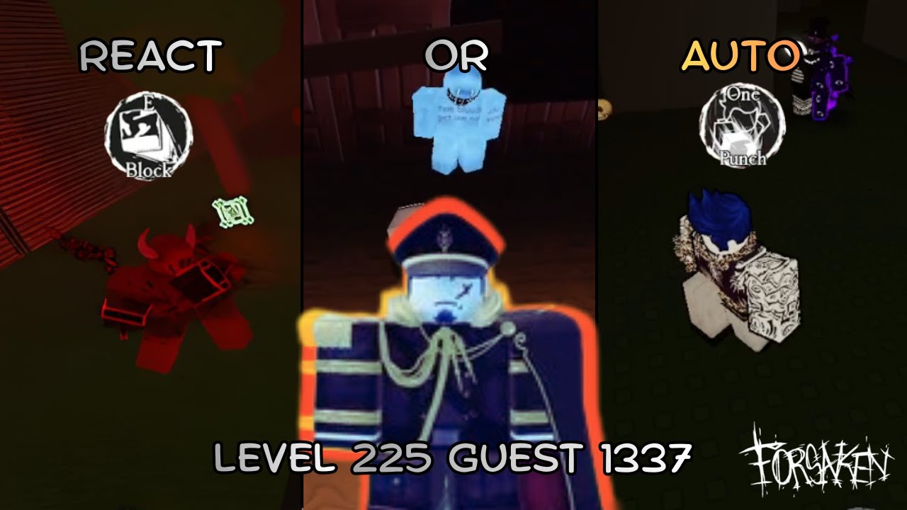 React or Auto block Guest 1337 destroy pro killer in... (forsaken)