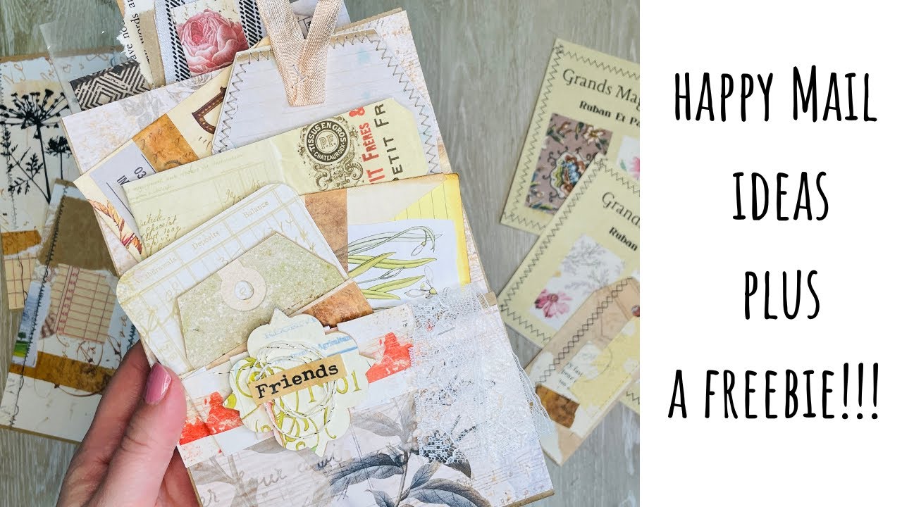 HAPPY MAIL IDEAS + FREEBIE - UPDATE - LOADED PAPER BAGS - JUNK JOURNAL EPHEMERA - FEAT. BEEBEECRAFT