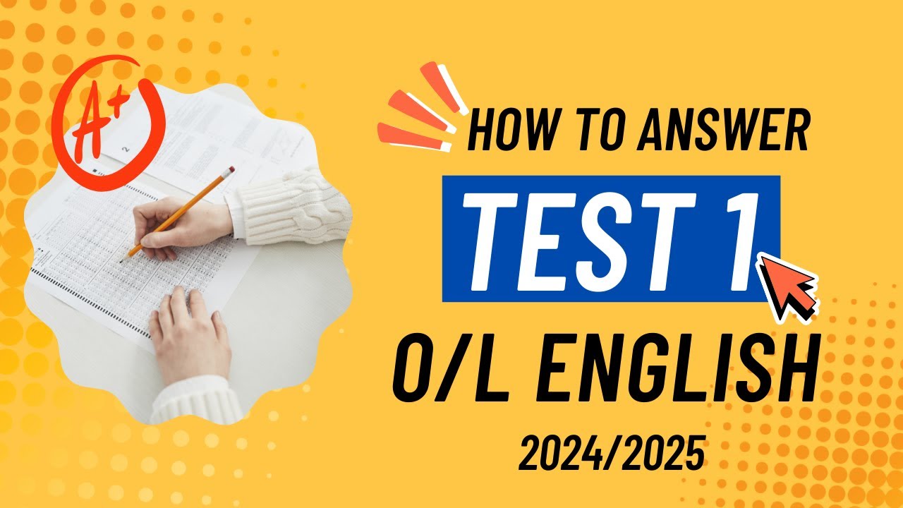GCE OL - English Language - 2024(2025) - Paper1 - Test 1