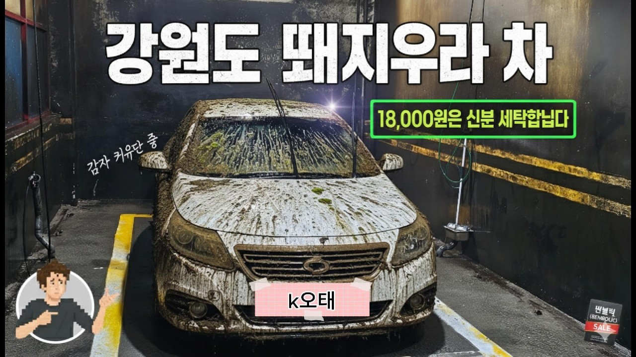 Видеоблог о мойке автомобилей Gangwon-do Pigpen SM5 Platinum (с участием «Чудо за 18 000 вон»)