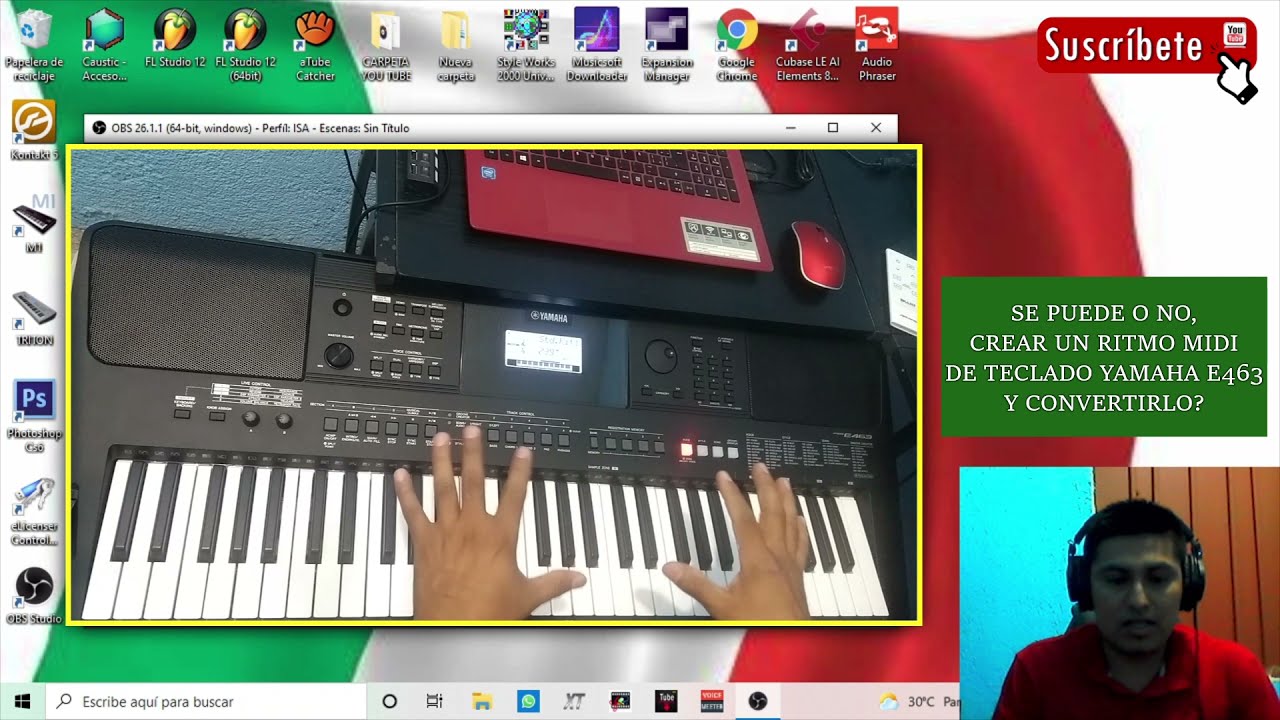 ¿se puede crear un ritmo midi en Yamaha psr e463?