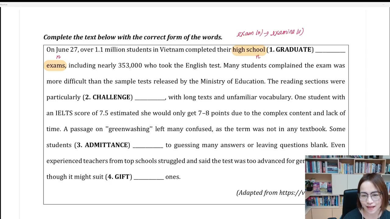 BUỔI 9 - EDUCATION- LẤY GỐC TỪ VỰNG