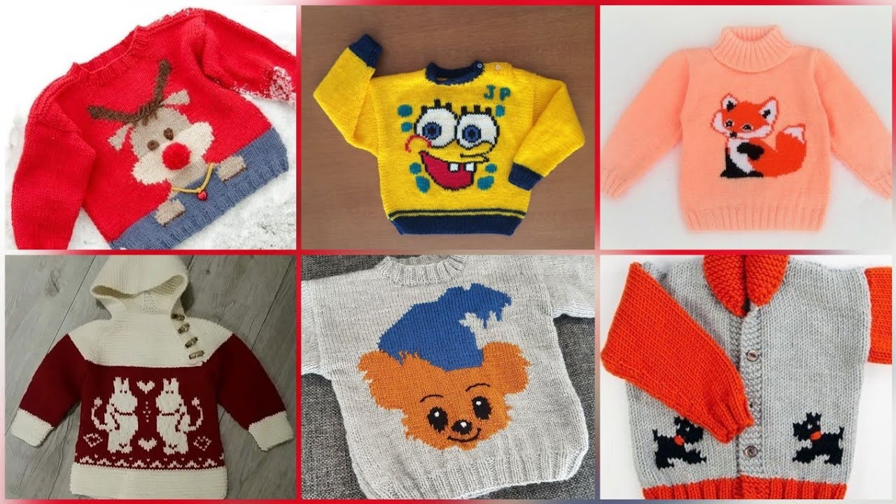 Latest Graph Patterns Knitted Sweater Designs for Baby/Woolen Knitted Baby Sweater Design