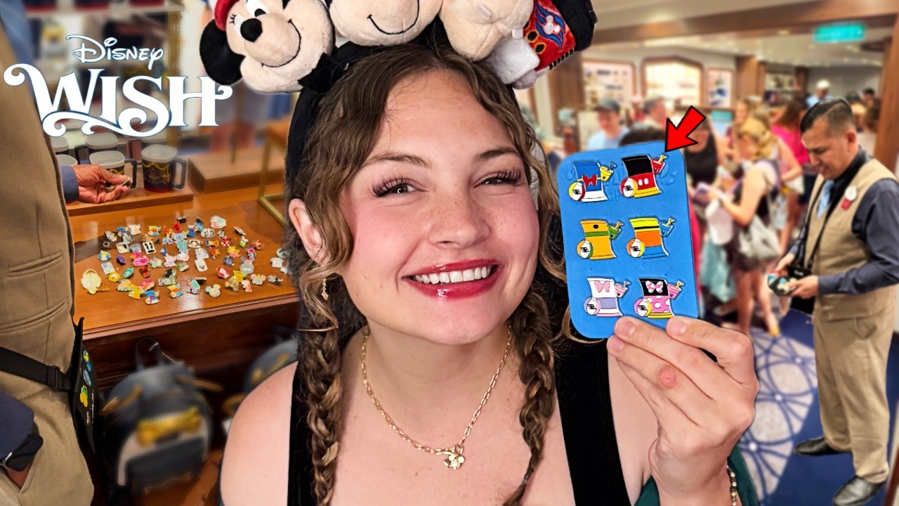 Disney Cruise Hidden Mickey HUNT | Disney Wish Crew Pin Trading Event!