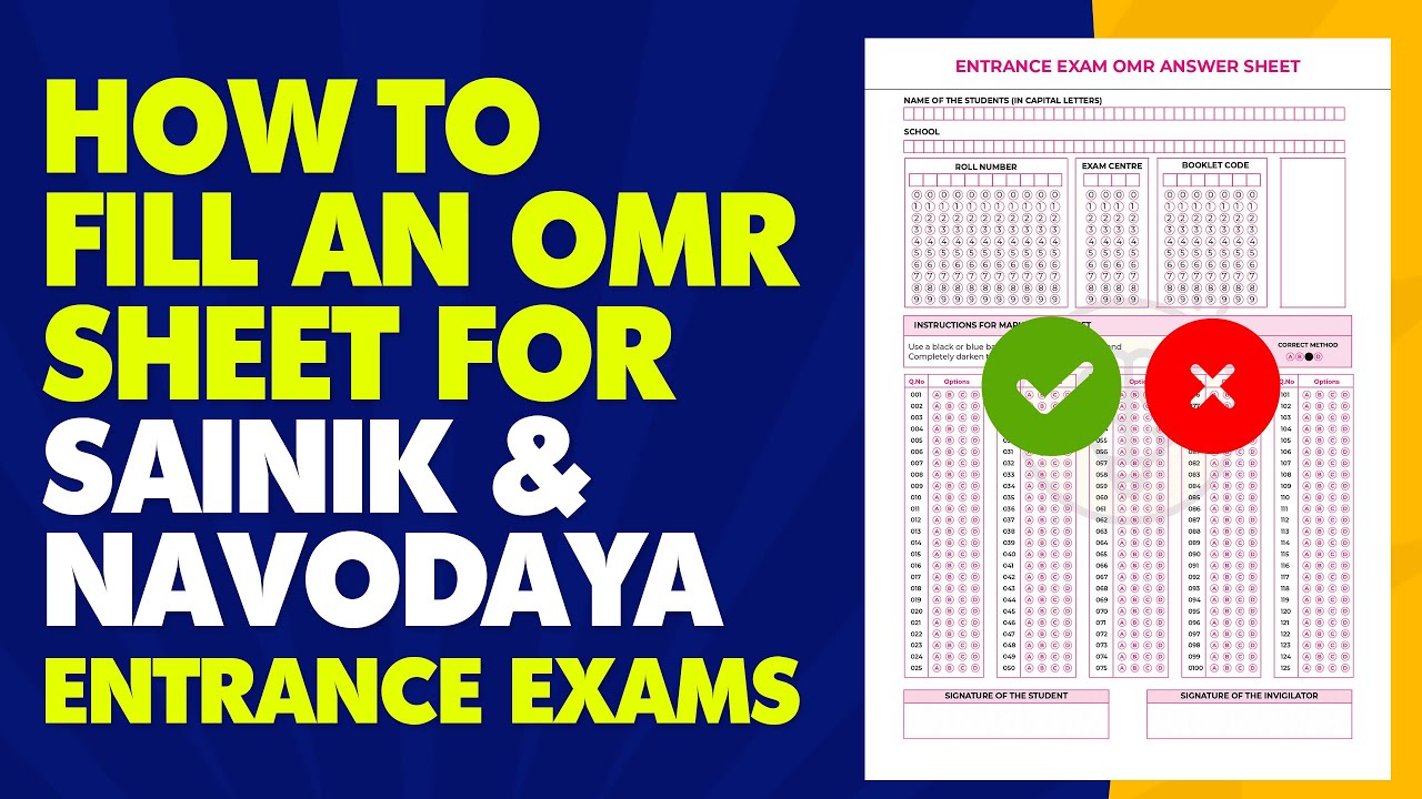 How to Fill OMR Sheet for Sainik & Navodaya Entrance Exams  | Avoid These OMR Mistakes! 🚫