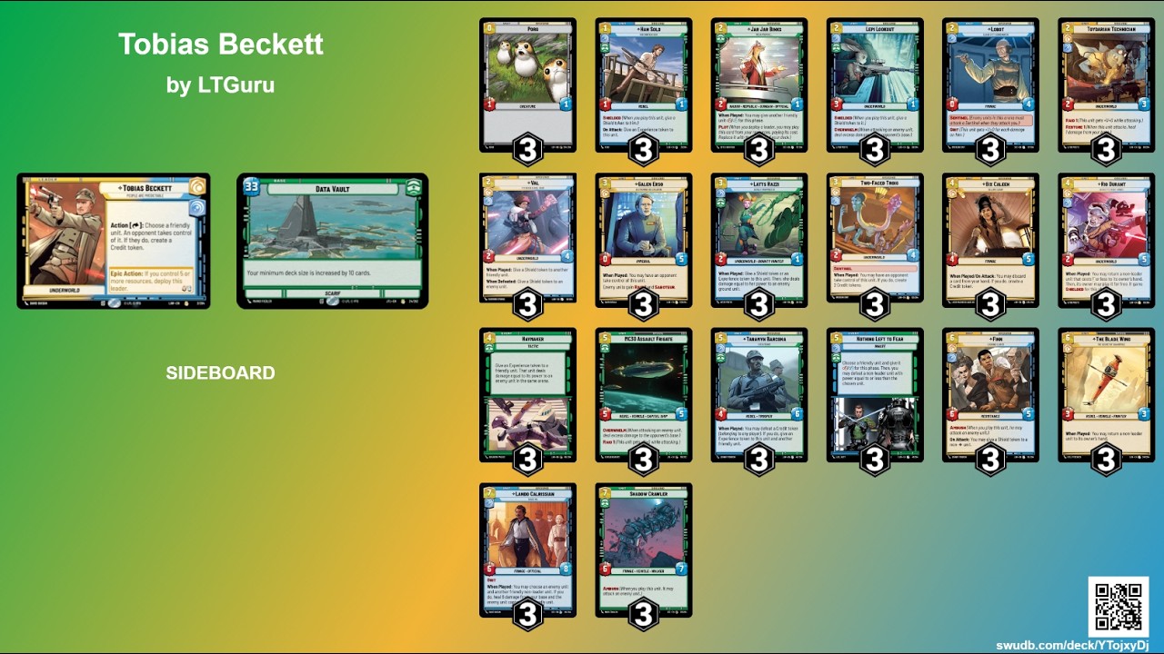 Tobias Beckett Reveal and Deck Build!