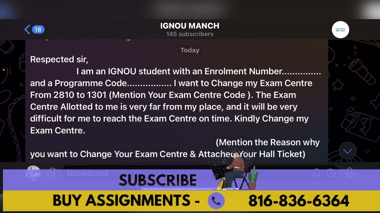 #ignou How to change Exam Center? #howtochangeexamcentre