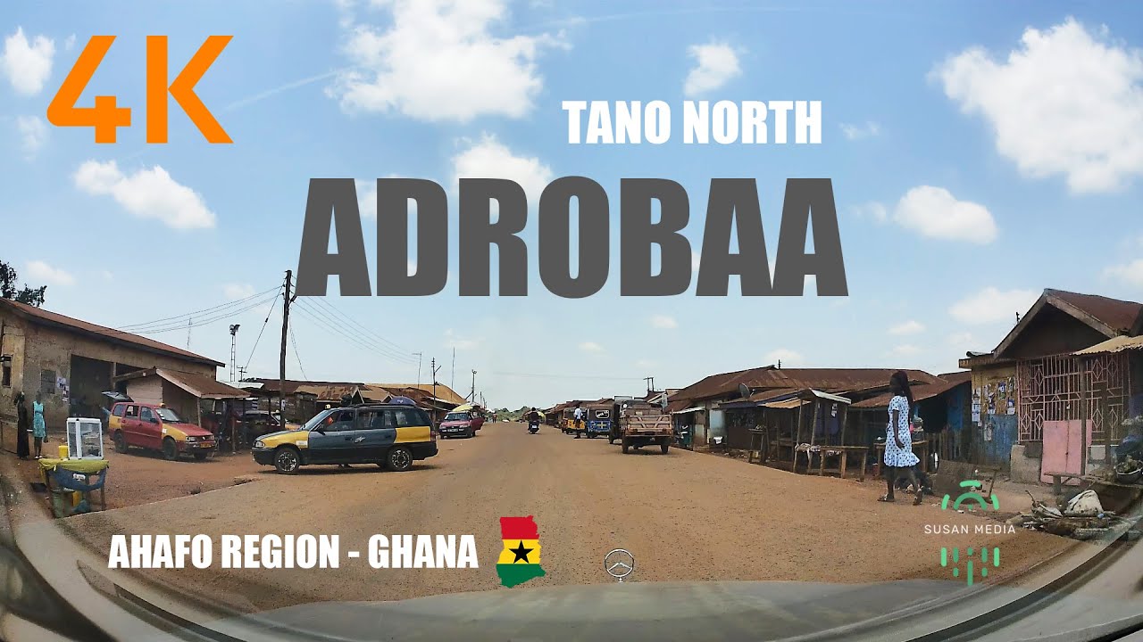 Adrobaa Drive Tour from Terchire Tano North Ahafo Region Ghana 4K