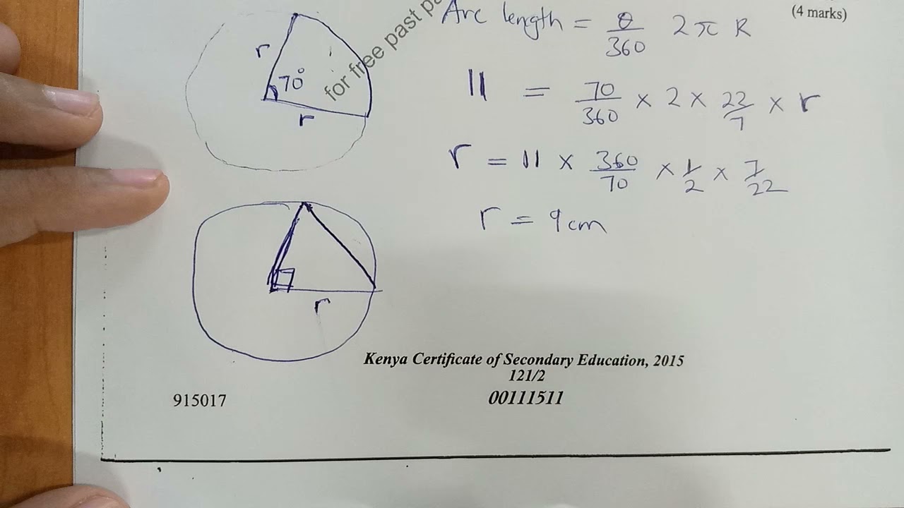 KCSE 2015 - CIRCLES AND CHORDS