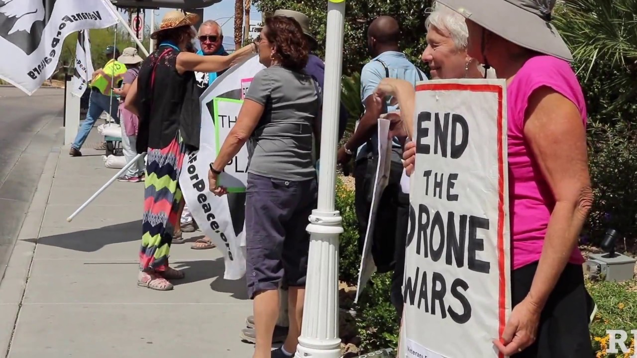 Human Wall Against War Racism and Hate protest in front of Trump International