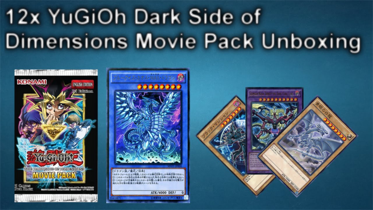 12 x YuGiOh Dark Side of Dimensions Movie Pack Opening