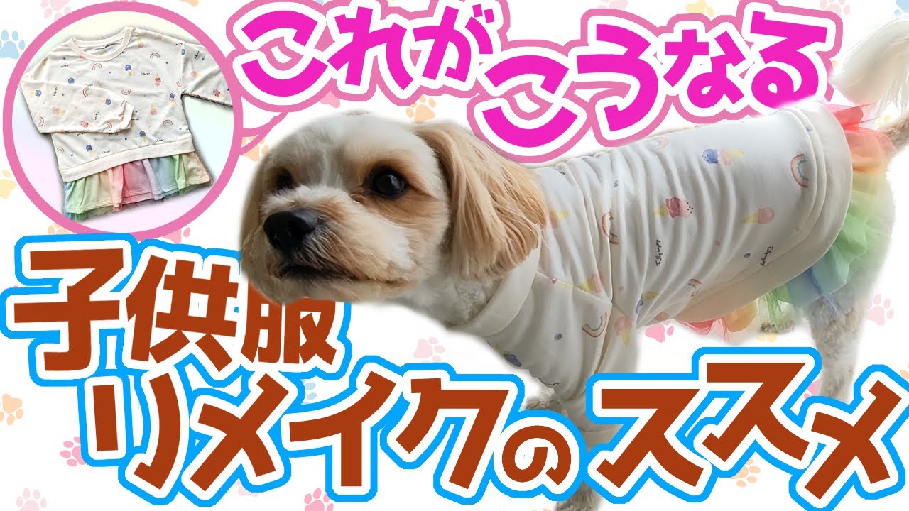 子供服リメイクのススメ【わんこ服】リメイクにはメリットいっぱい