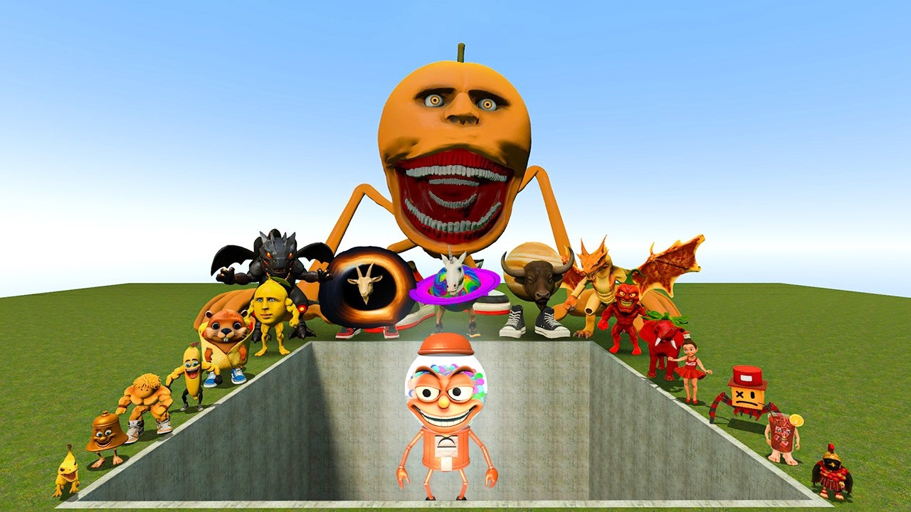 AI Brainrot Memes vs Chicleteira Bicicleteira Bosses in Giant Pit &ndash; Gmod Chaos