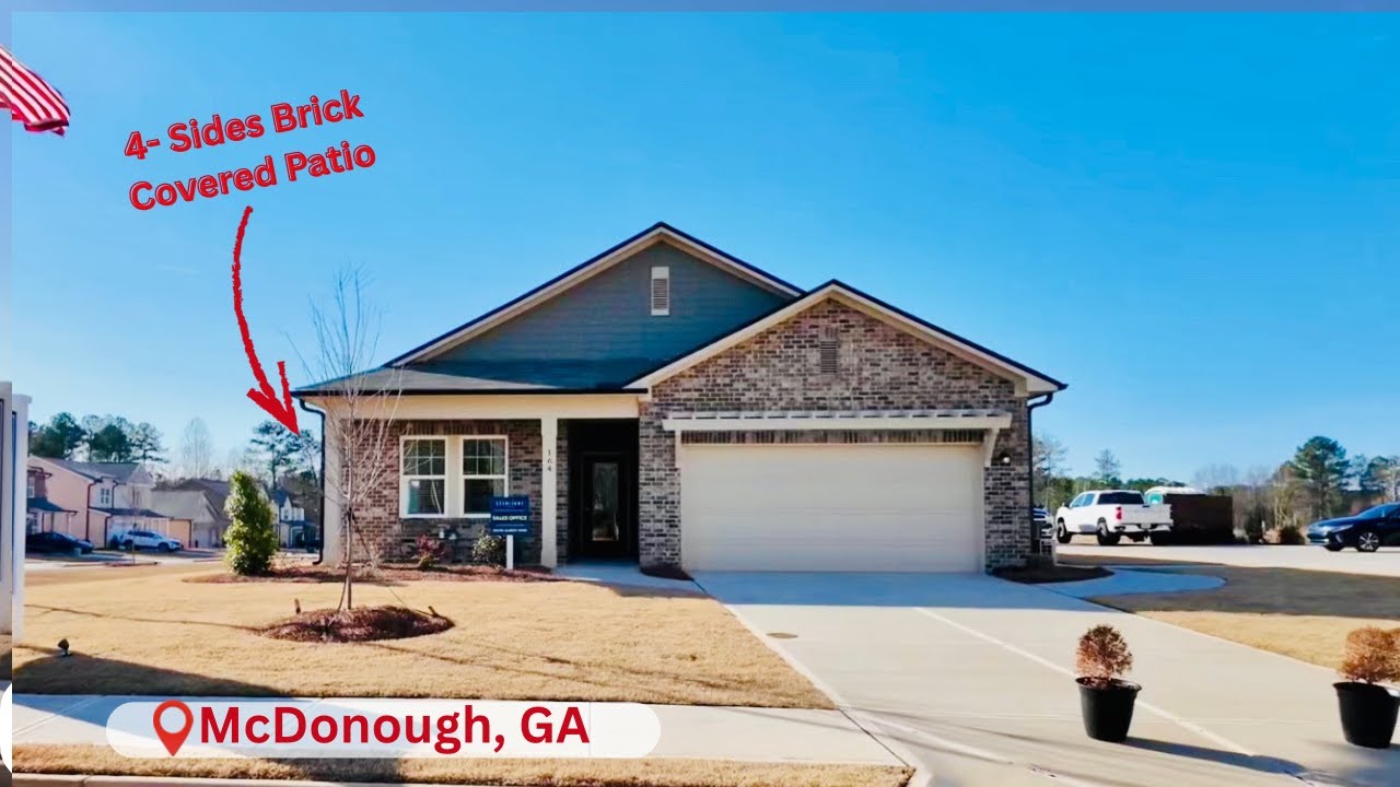 Living In McDonough, GA | 4 Sided Brick | Home Tour | New Construction Home | Atlanta New Homes