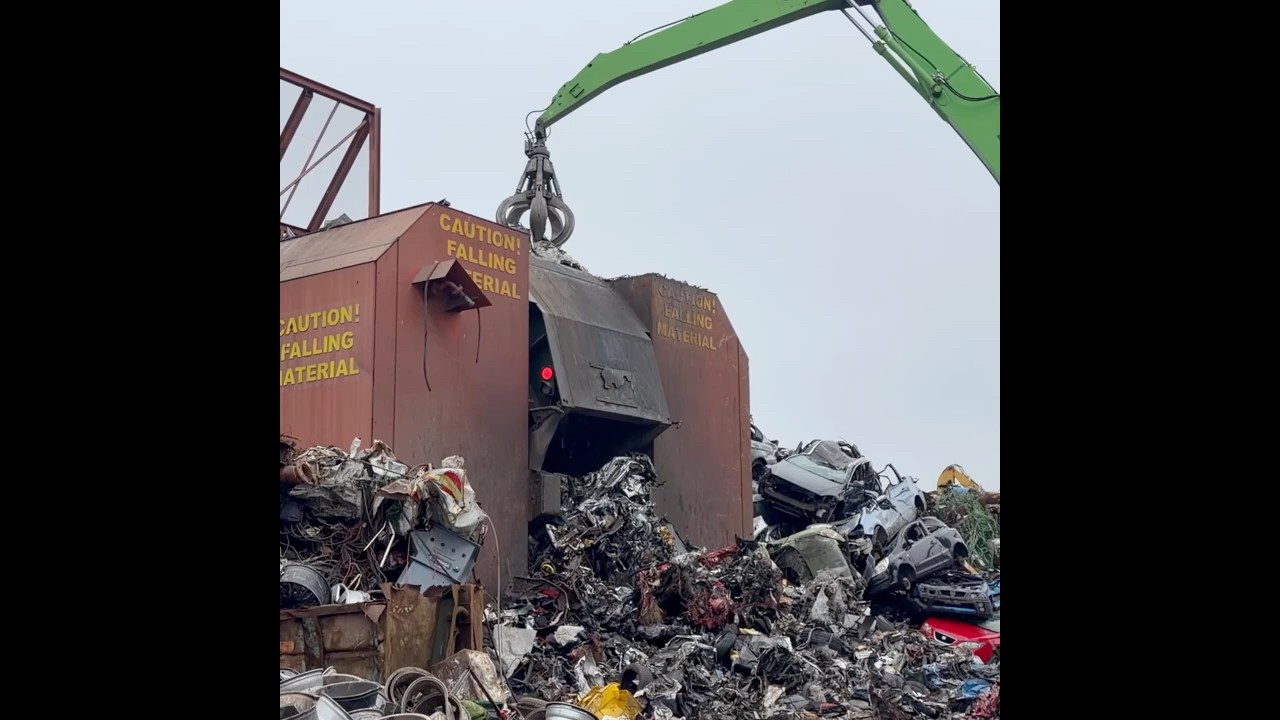 I got VERY CLOSE to the Pre-Shredder! #scrapyard #metalrecycling #shredder