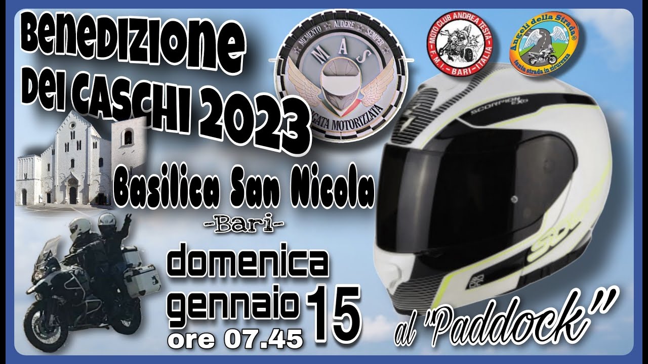 Brigata Motorizzata Mas alla Benedizione Caschi Bari (15/01/23)