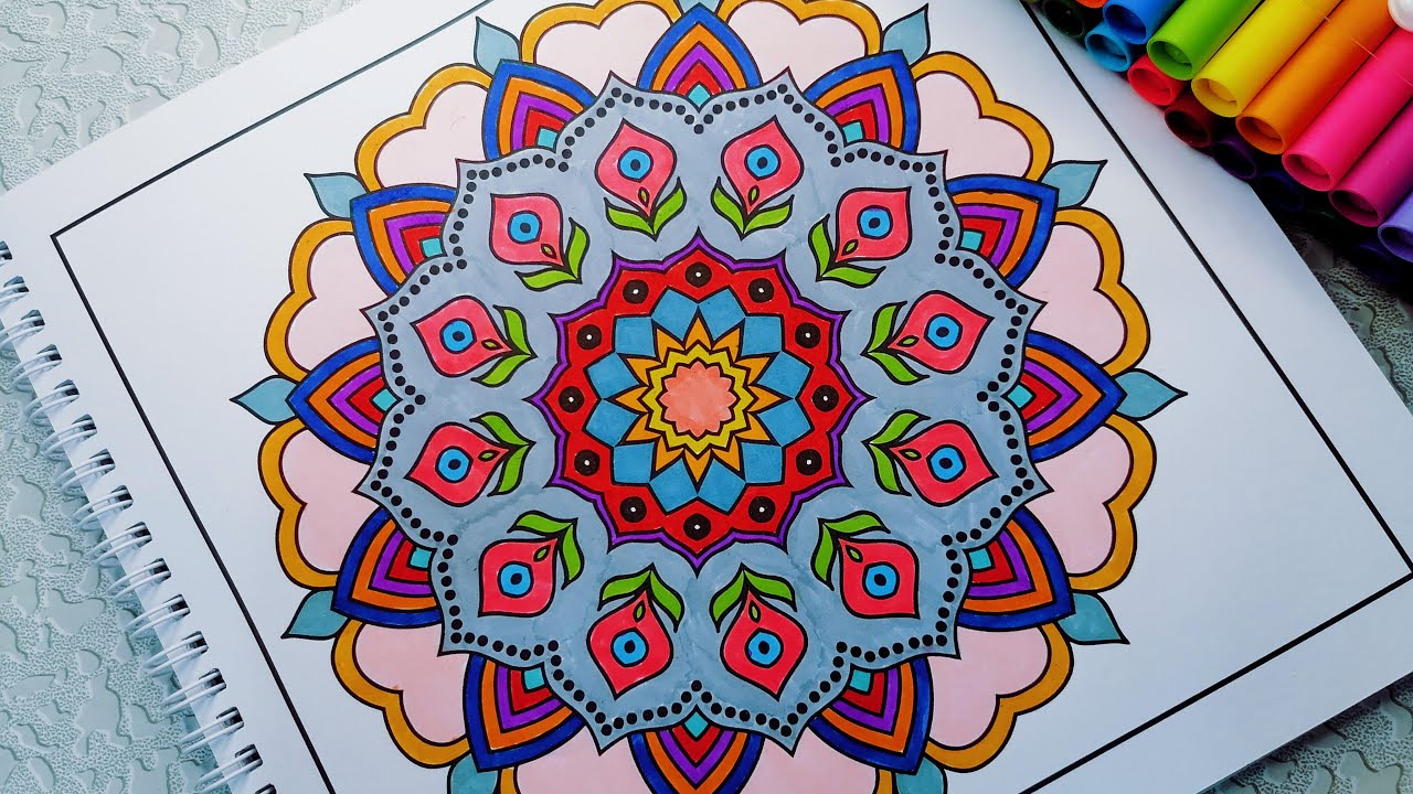 ASMR Mandala Coloring | Relaxing Art Therapy Session