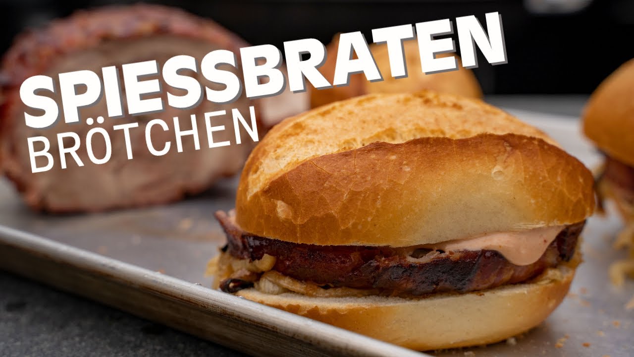 Spießbratenbrötchen vom Grill - fast wie vom Jahrmarkt