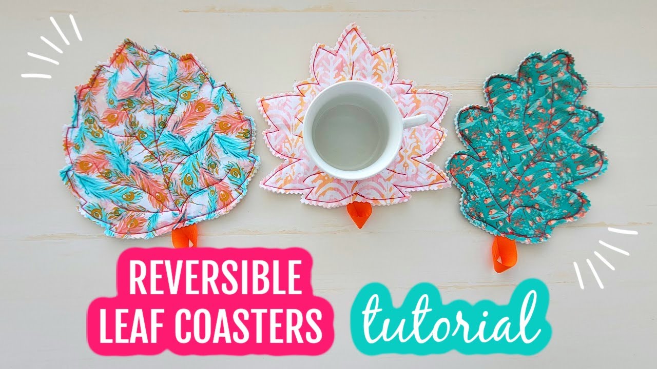 DIY Fabric Leaf Coasters Tutorial 