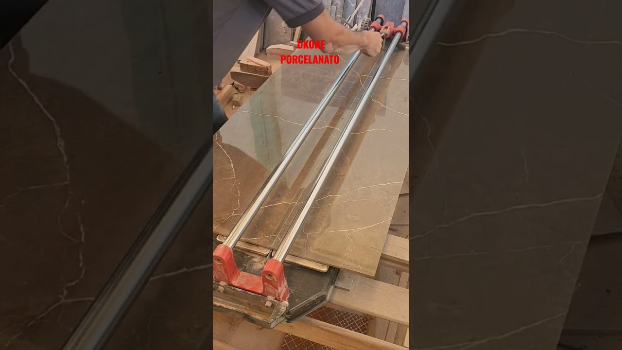 Cortando Porcelanato de 1.20x60 na riscadeira cortag mega #interiordesign #arquiteto #porcelanato