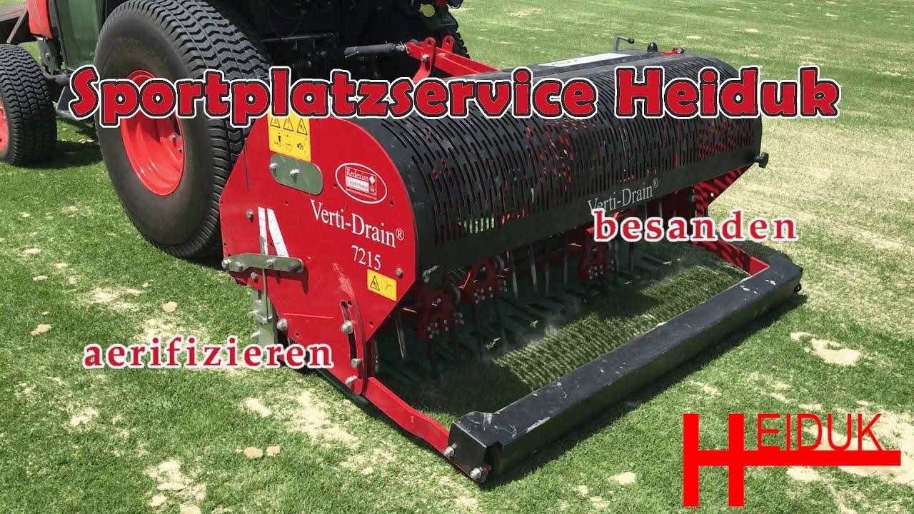 Sportplatzservice Heiduk | Optimale Rasenpflege durch aerifizieren und besanden |