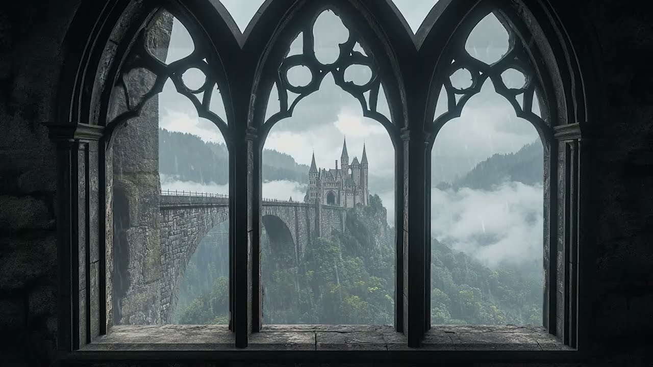 Basgiath Window Rain | Fourth Wing Reading Environment | Rain Sounds And Music