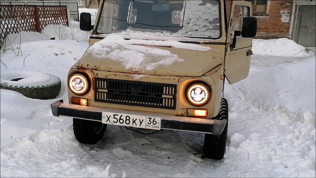 установил светодиодные фары на Луаз 969м часть 2