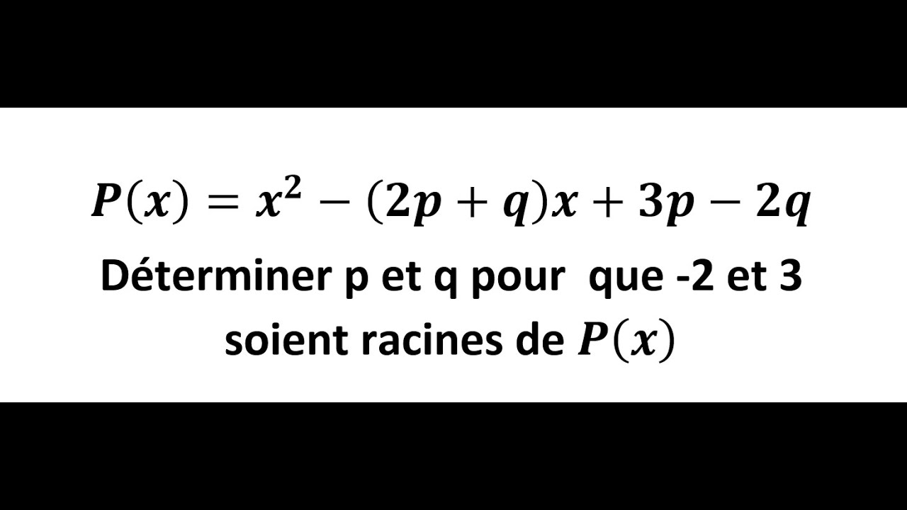 Equation du second degré exercice corrigé
