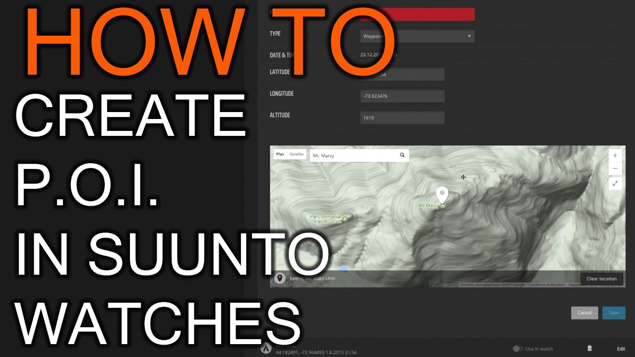 How to Create Point of Interest in Suunto Watches