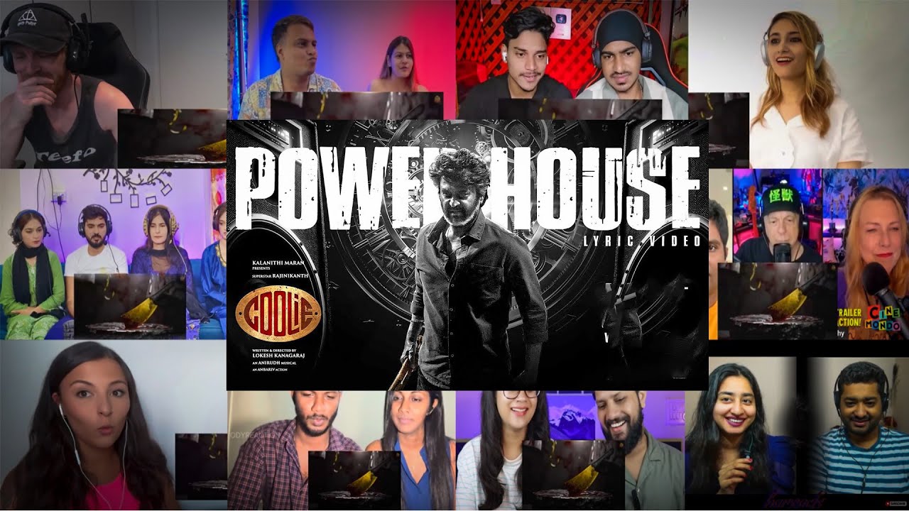 Coolie - Powerhouse Lyrical Video Song Reaction Mashup | Rajinikanth | Lokesh | Anirudh | DR |