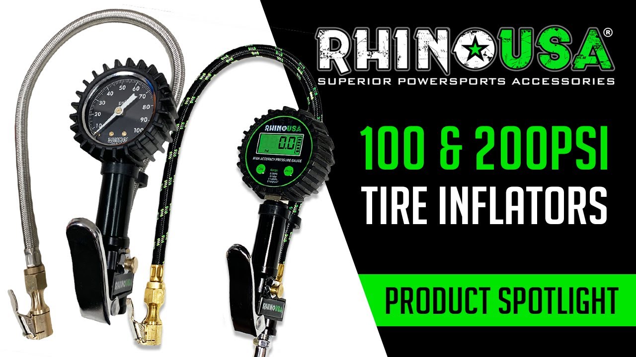 Rhino USA 100 & 200PSI Tire Inflator Gauges | Product Spotlight