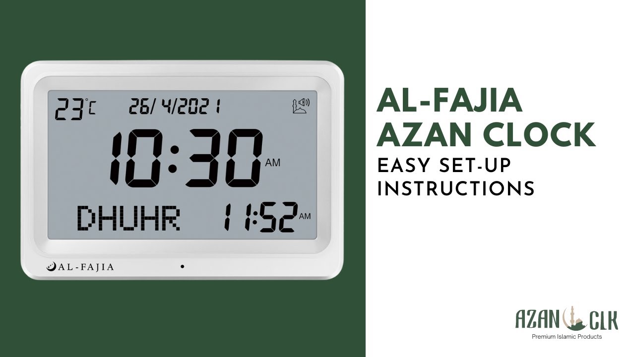 [How-To] Guide: Easy Step-by-Step Instructions for the Al-Fajia FAJ-113 Azan, Adhaan Desk Wall Clock
