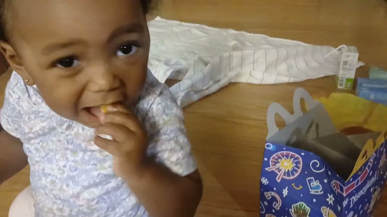 Eating McDonald's on her b-day