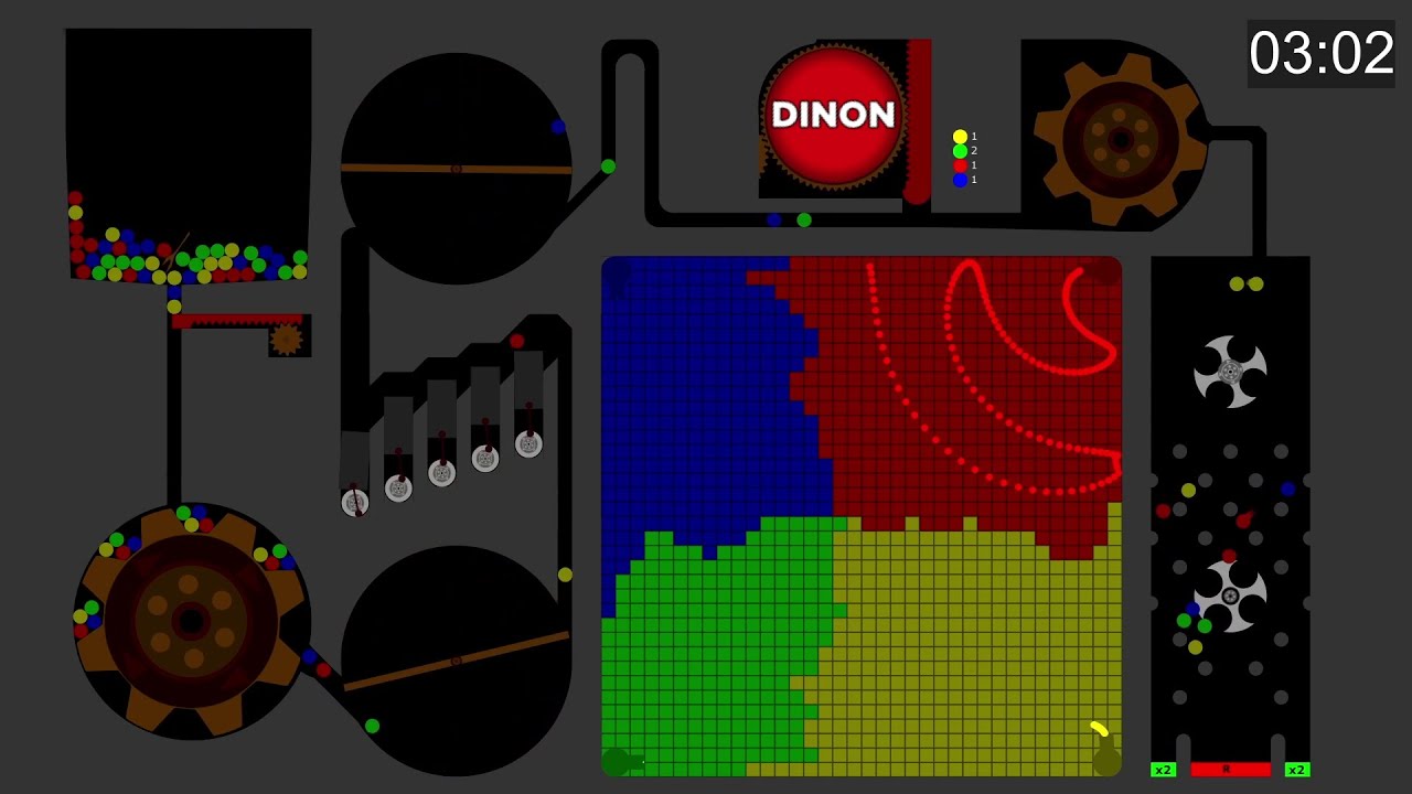 Multiply or Replace - War Factory #algodoo  #marble_race