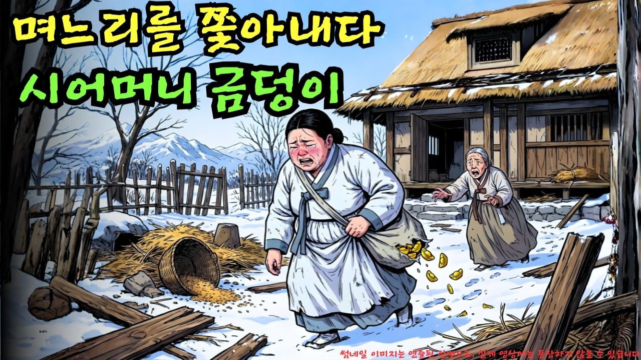 [옛날야담]👉 뚱뚱한 며느리를 눈 속에 내쫓은 시어머니, 짚이불 아래 금덩이를 보고 기겁했다… I 야담 I 옛날이야기 I 오디오북 I 전설 I 민담 I 사연