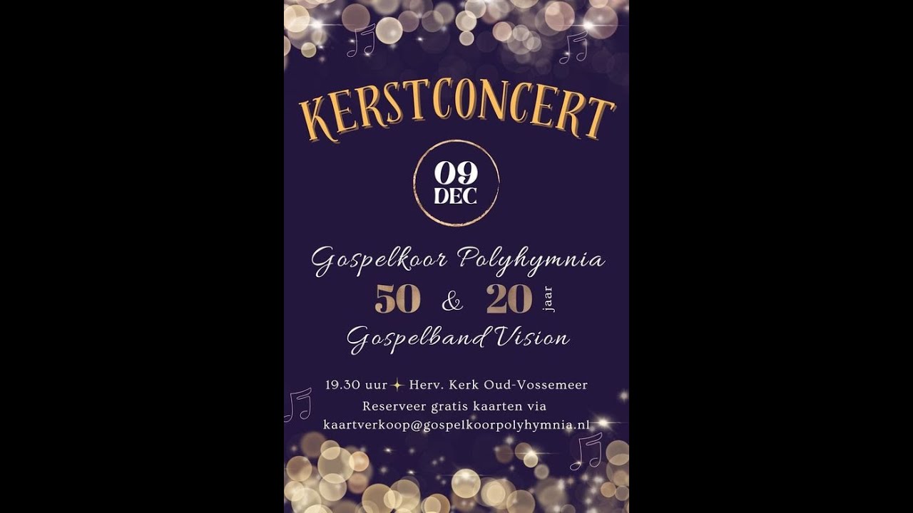 Kerstconcert Gospelkoor Polyhymnia & Gospelband Vision 09-12-2023