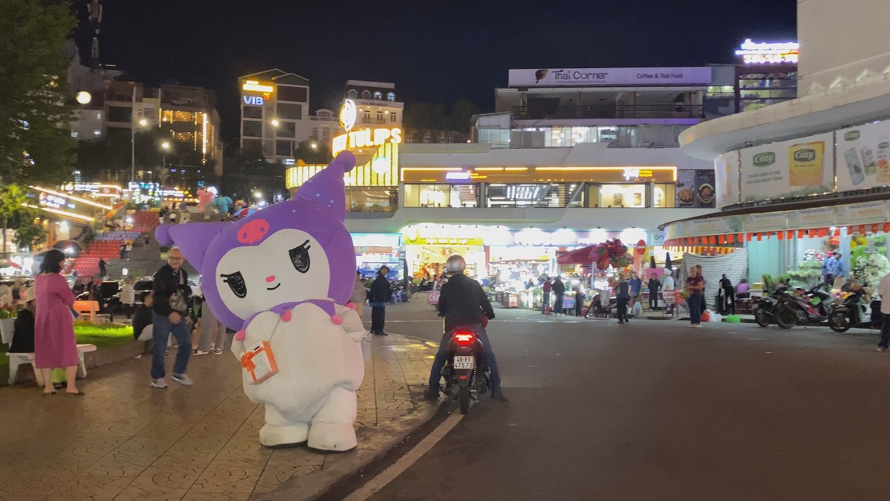 Dalat Night Market Tour - Vietnam&rsquo;s Lively Nightlife in 4K