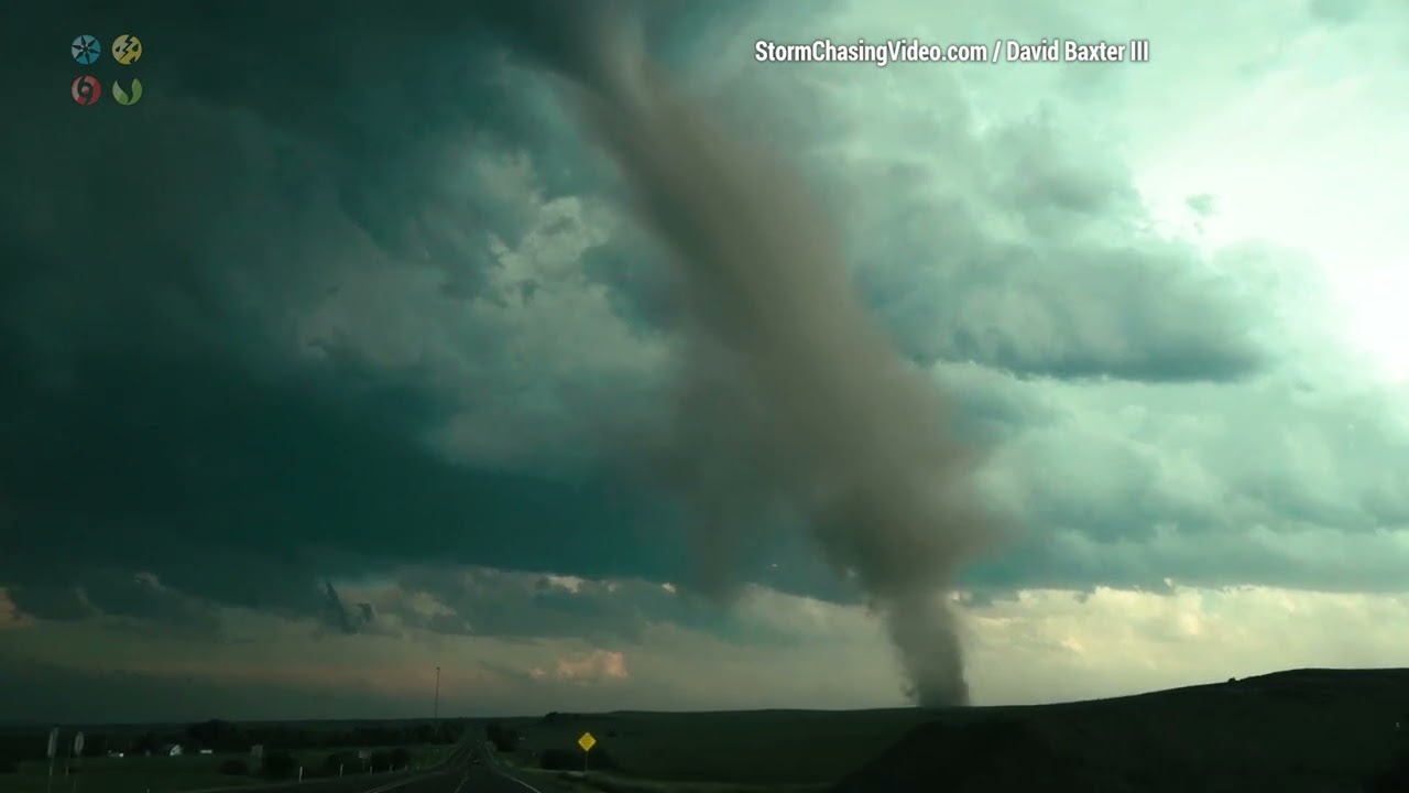 Perryton, Texas Tornado In Town And After It Moved Through Town