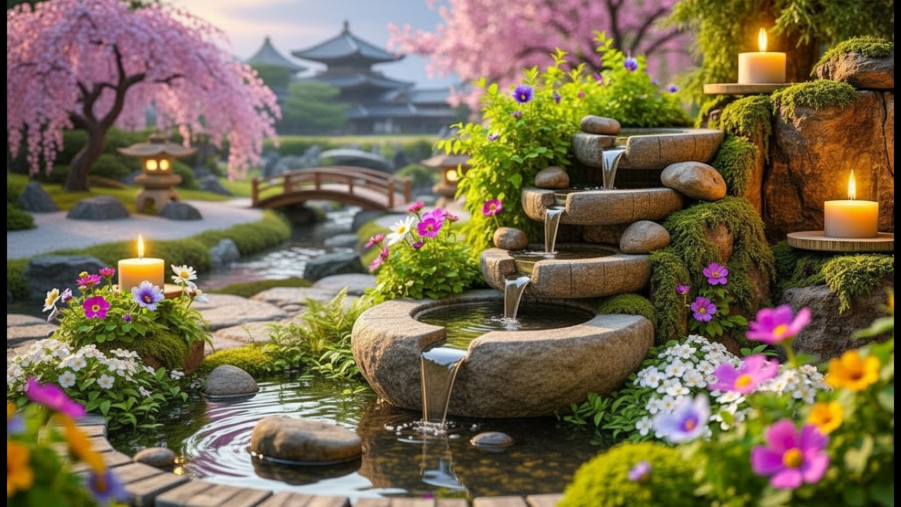 Peaceful Piano + Water Sounds 🌿 Deep Sleep Music for Calm Mind, Spa Ambience, Yoga & Insomnia Relief