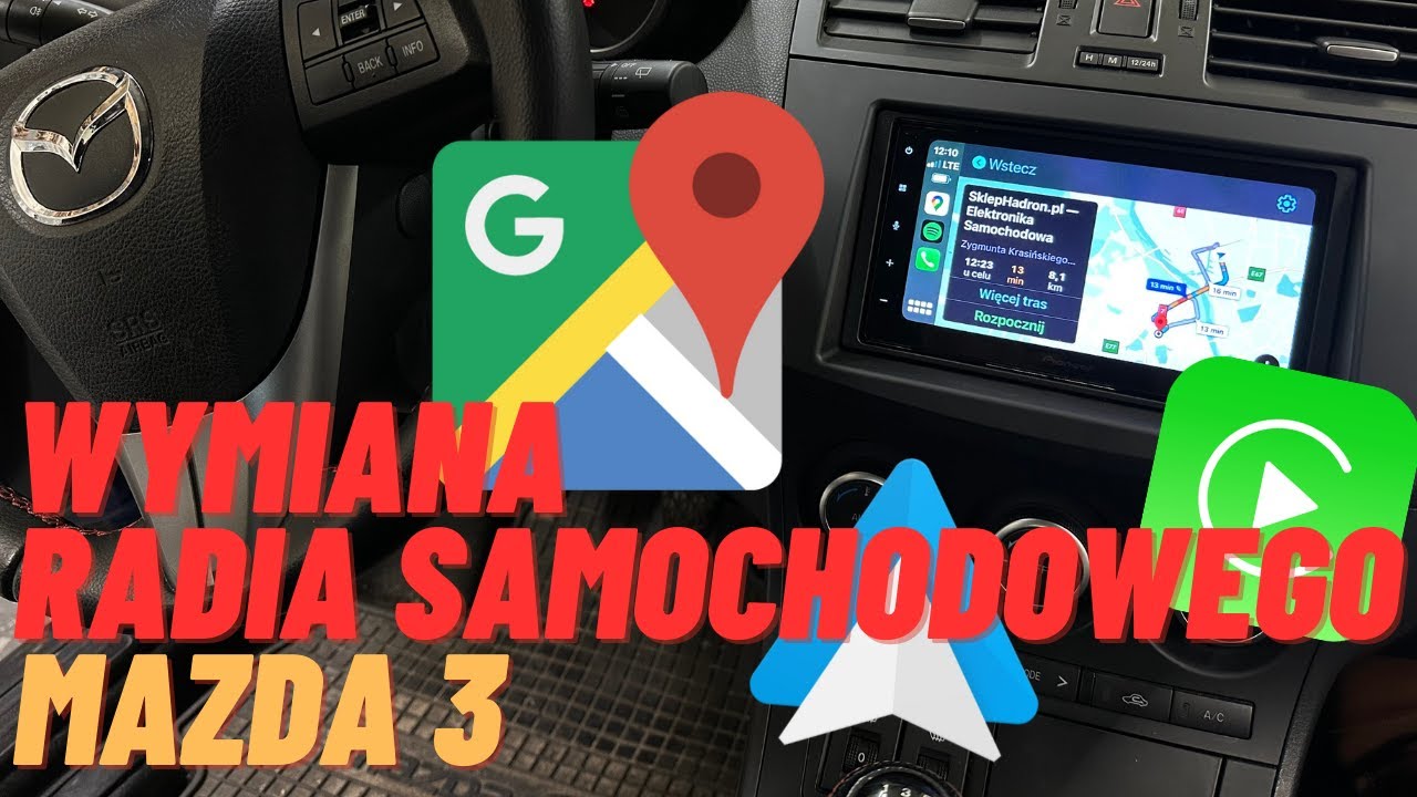 Radio z bezprzewodowym Android Auto i CarPlay do Mazdy 3 (Pioneer SPH-DA360DAB)